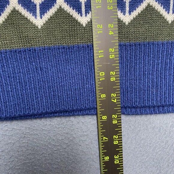 Paisley & Gray Sweater Mens 2XL Cream Mock Neck Fair Isle Colorful Knit Pattern - Picture 8 of 9